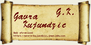 Gavra Kujundžić vizit kartica
